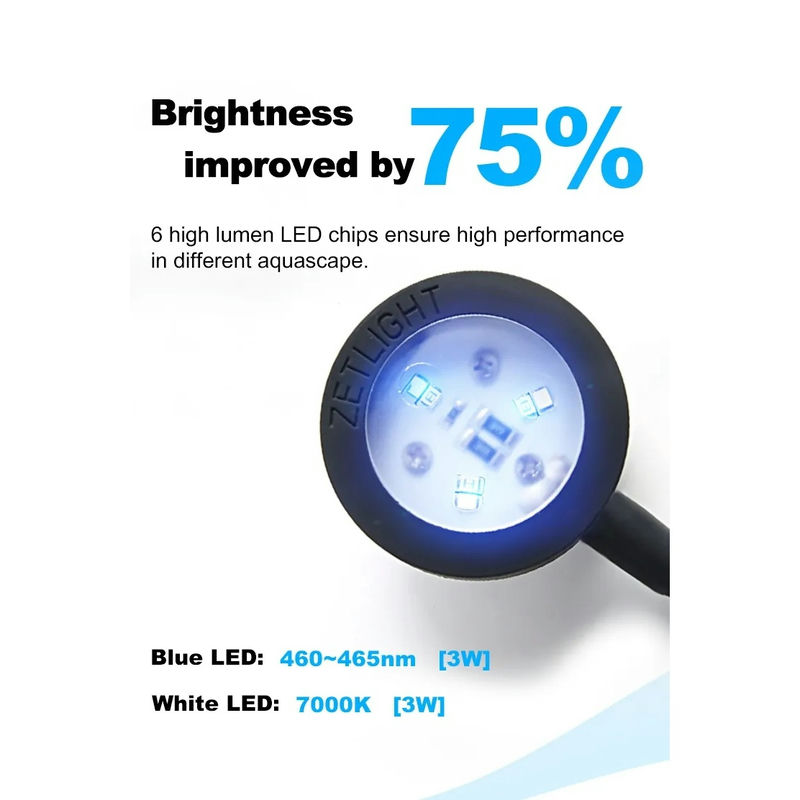 Zetlight ZN1050 - Lampada LED Mini Regolabile per acquari 3W - immagine 7